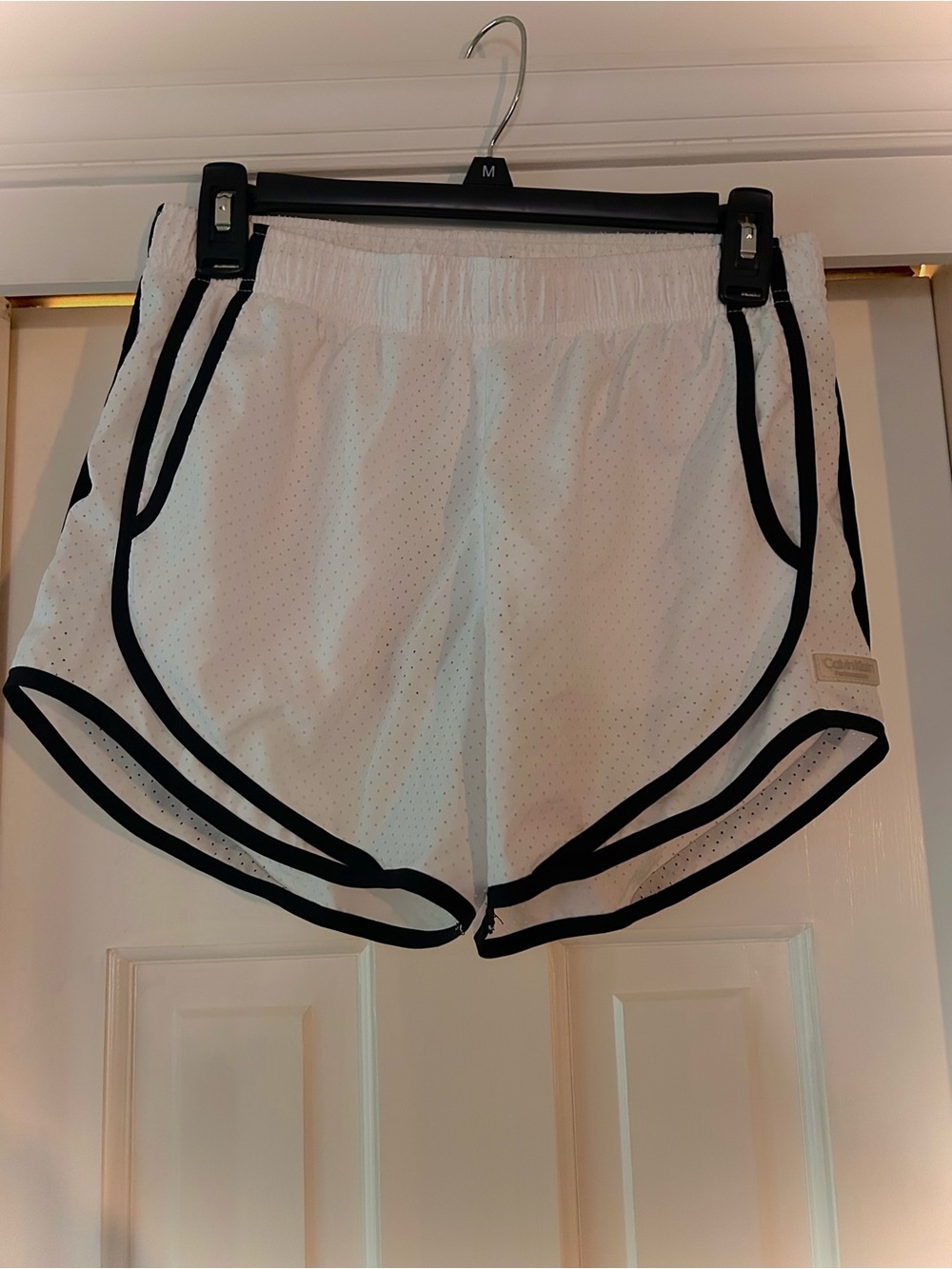 Calvin Klein Gym Aesthetic White Athletic/Active Mesh Side-Trim Women’s Shorts